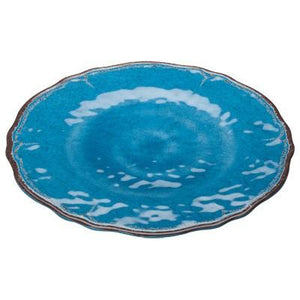 Winco WDM001-402 Luzia Melamine Hammered Plate, Blue, 11"
