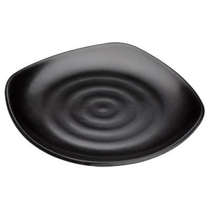 Winco WDM013-301 Rika Melamine Square Plate, Black, 8-3/4"