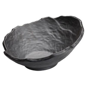 Winco WDM019-309 Kaori Melamine Angled Bowl, Black, 11"