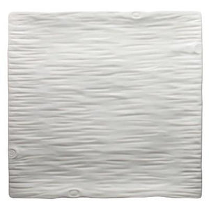 Winco WDP002-207 Dalmata Porcelain Square Platter, Creamy White, 14"