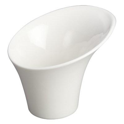 Winco WDP003-204 Rimini Porcelain Snack Cup, Creamy White, 3-3/4"H