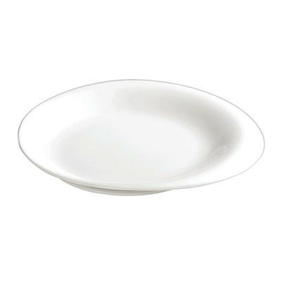 Winco WDP004-201 Ocea Porcelain Oval Plate, Creamy White, 8"