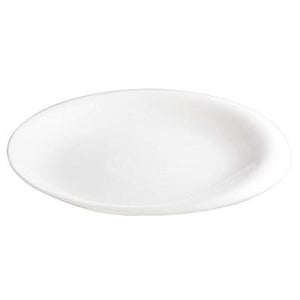 Winco WDP004-204 Ocea Porcelain Oval Plate, Creamy White, 14"