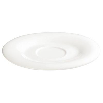 Winco WDP004-215 Ocea Porcelain Oval Saucer, Creamy White, 6-1/4"