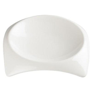 Winco WDP005-101 Carzola Porcelain Square Deep Bowl, Bright White, 6-1/4"