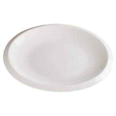 Winco WDP006-201 Bergomi Porcelain Oval Plate, Creamy White, 8"