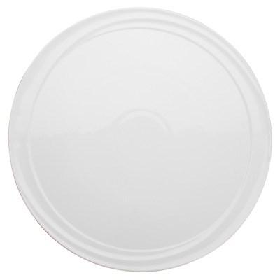 Winco WDP007-102 Mazarri Porcelain Round Plate, Bright White, 11"
