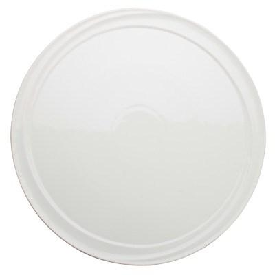 Winco WDP007-103 Mazarri Porcelain Round Plate, Bright White, 12"