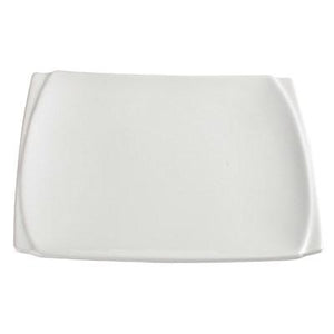 Winco WDP009-101 Bettini Porcelain Square Plate, Bright White, 7-1/2"