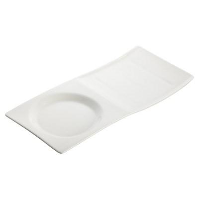 Winco WDP012-102 Tenora Porcelain Tray, Bright White, 10-1/2"