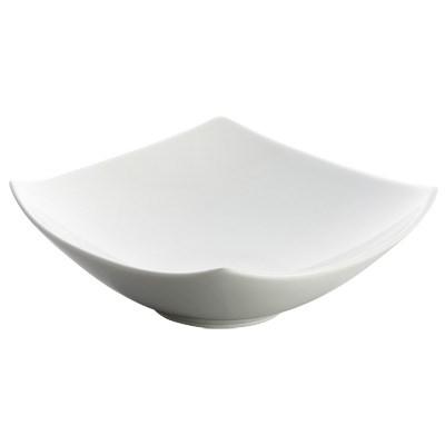 Winco WDP013-101 Lera Porcelain Square Deep Bowl, Bright White, 8-1/4"