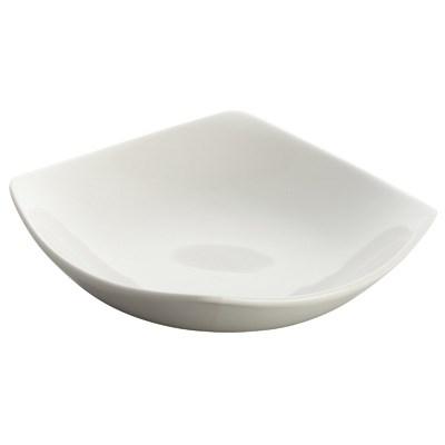Winco WDP013-103 Lera Porcelain Square Plate, Bright White, 5-1/4"