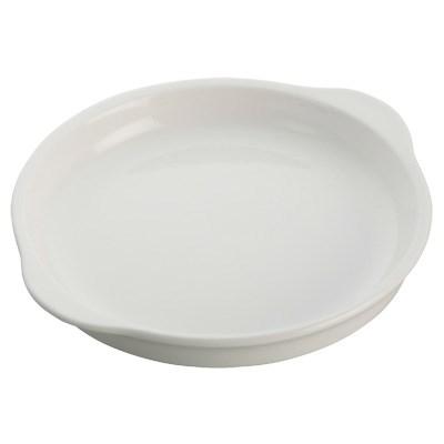 Winco WDP018-102 Edessa Porcelain Round Dish, Bright White, 6-5/8"