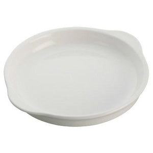 Winco WDP018-104 Edessa Porcelain Round Dish, Bright White, 11"