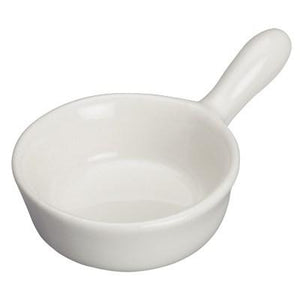 Winco WDP021-101 Mescalore 2-1/2" Dia Porcelain Mini Dish, Bright White