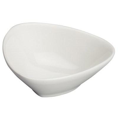 Winco WDP021-102 Mescalore 3-7/8" Porcelain Triangle Bowl, Bright White