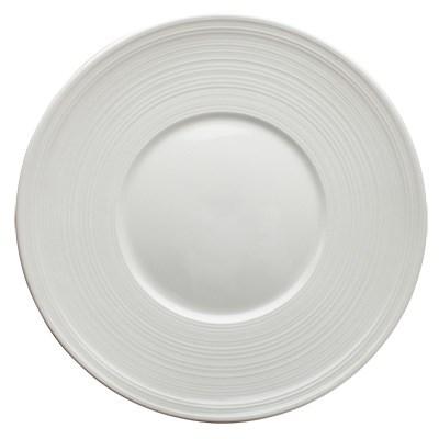 Winco WDP022-107 Zendo Porcelain Round Plate, Bright White, 9" Dia