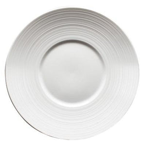 Winco WDP022-108 Zendo Porcelain Round Plate, Bright White, 10" Dia