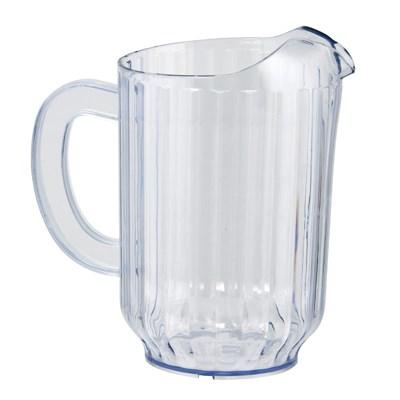Winco WPS-60 SAN Plastic Water Pitcher, Clear, 60 Oz
