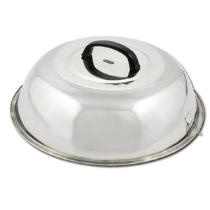 Winco WKCS-18 Wok Cover, 17-3/4" dia., round, with handle, stainless steel, mirror finish