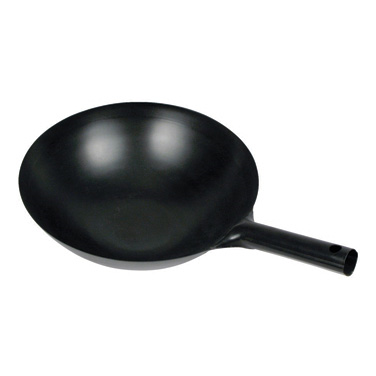 Winco WOK-34 Japanese Wok, 14" dia., round, 1.2 mm thickness, with one integral handle, welded joints, carbon steel, black