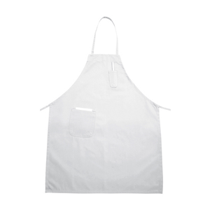 Winco BA-PWH Signature Chef Apron 33" x 26" Full-Length with 2-Pockets, White