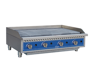 Globe GCB48G-CR Gas Charbroiler, radiant, countertop, 48" wide