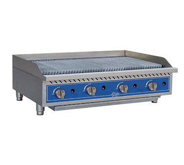 Globe GCB48G-CR Gas Charbroiler, radiant, countertop, 48" wide