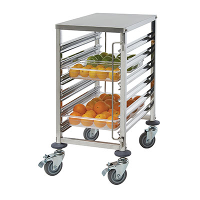 Winco SRK-12 Steam Table/Food Pan Rack, mobile, under-counter, 12-tier, 1.5"-1.75" spacing, stainless steel