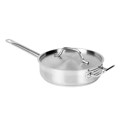 Thunder Group SLSAP030 Stainless Steel Saute Pan 3qt With Cover