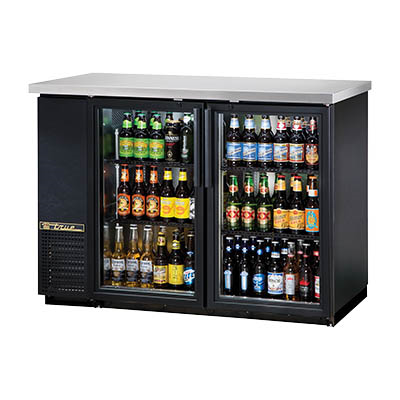Two-Section Back Bar Cooler with (2) Hinged Glass Doors