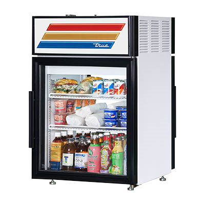 Countertop Pass-thru Refrigerated Merchandiser, with Hinged Glass Doors