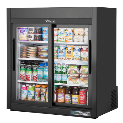 Countertop Refrigerated Merchandiser with Glass Sliding Doors
