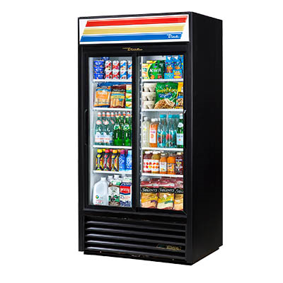 Two-Section Refrigerated Merchandiser, with Glass Sliding Doors