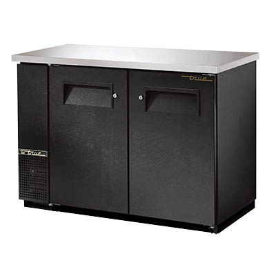 Two-Section Back Bar Cooler with (2) Half Keg Capacity, Black