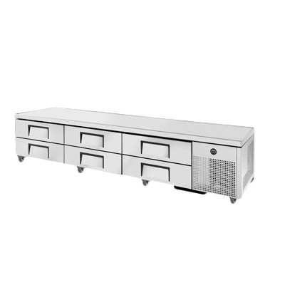 Refrigerated Chef Base, Three Section, with Stainless Steel Cover