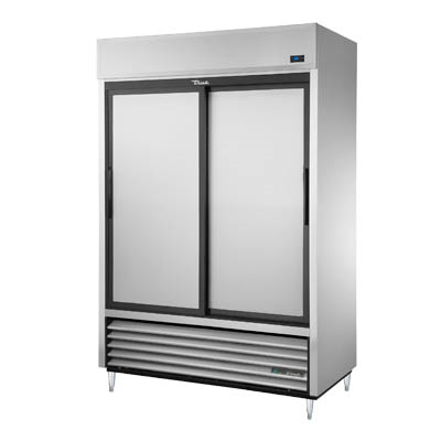 Refrigerator, Reach-in, Two Section, Stainless Steel Sliding Doors, 115v/60/1-ph