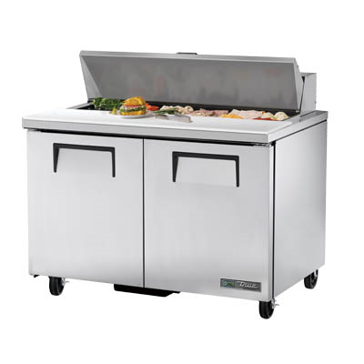 Sandwich/Salad Prep Unit, Two Section, with Stainless Steel Insulated Cover
