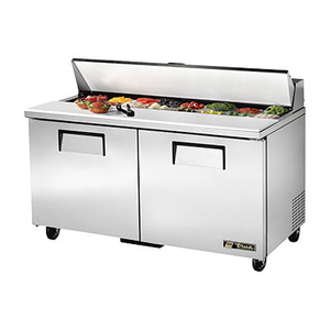 Sandwich/Salad Prep Unit, Two Section with Stainless Steel Cover