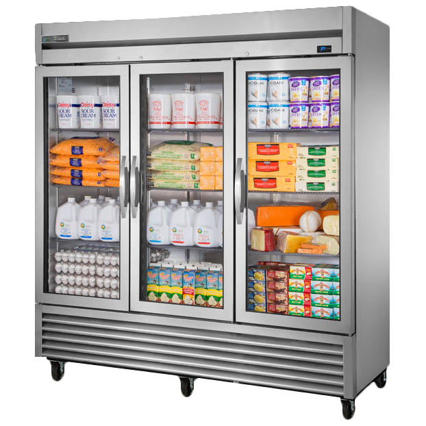 Three-Section Reach-in Refrigerator with (3) Glass Doors
