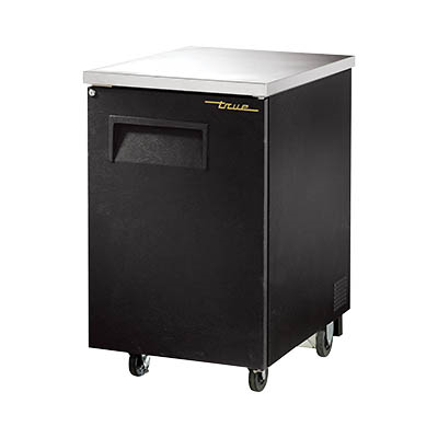 One-Section Back Bar Cooler with 1/2 Keg Capacity, Black