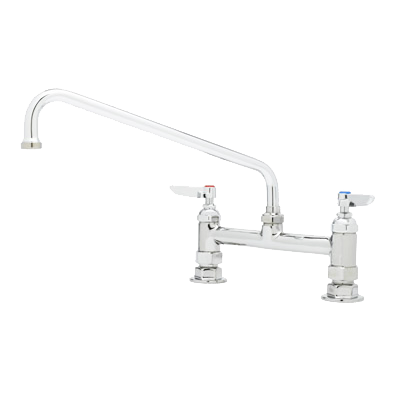 T&S B-0221 Deck Mounted, Mixing Faucet, with 12" Swing Nozzle