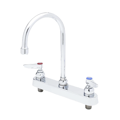 T&S B-1142 Deck Mounted Faucet, with 11 3/8" Swivel Gooseneck Nozzle