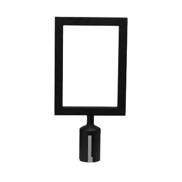 Winco CGSF-12K Sign Frame, fits on top of stanchion (CGS-38K), black