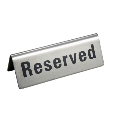 Winco RVS-4 Reserved Sign