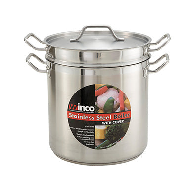 Winco SSDB-20 Stainless Steel Double Boiler 20qt